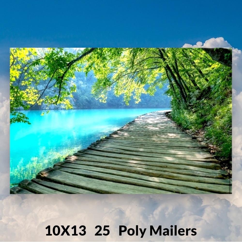 ( Quantity 25 10x13 ) Plitvice Lakes Poly Mailers Bag Shipping Envelope